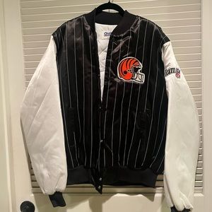 Cincinnati Bengals NFL Varsity Jacket Retro Striped Warm New